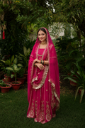 Royal Rani Pink Zardosi Bridal Poshak – Luxury Heritage Couture (Rental)