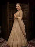 Champagne Gold Designer Bridal Blouse | Heavy Hand-Embroidered Sequins & Zari Work